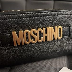 MOSCHINO
Pebbled Leather Zip-Around Wallet